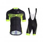 2021 Maillot Cyclisme Nalini Noir Jaune Manches Courtes et Cuissard (5)